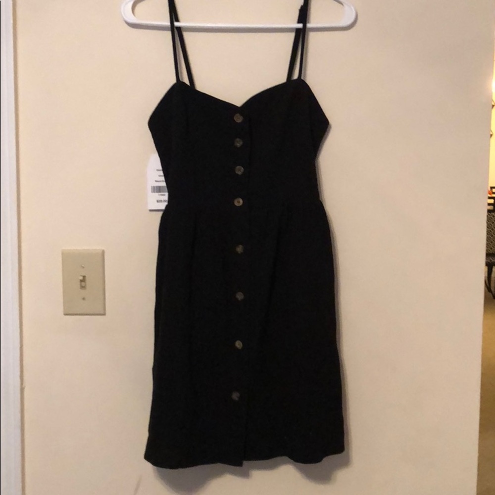 Dress Up Black Button Up Sweetheart Dress